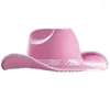 Berets cowboy hoed vrouwen feestaccessoires cowgirl voor volwassenen Wild West Costume Carnival Theme Drop
