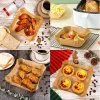 Fryers büyük kare hava fritöz tek kullanımlık kağıt astar 23cm yapışmaz fırın mat sebze airfryer pişirme için özel parşömen kağıdı xxl