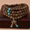 Strand Holz Buddha Perlenarmband Personalisierte Accessoires für Männer und Frauen Wenge Meditation Gebet Perlen tibetische Rosenkranzarmbänder