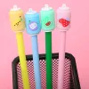 Pens 24Pcs/Set Korean Cute Pens Novel Kawaii Food Drink Can Cup Funny Stationery Pen Gel Back to School Item Material 2022 Desk Goods