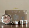 Dunhuang Silver Teapot Handmade Gilded Tea Set Gift Portable Kung Fu Teaware Box Céramique 240418