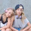 Hörlurar Ny produkt BT06C+ READMONTERAD Trådlös Bluetooth Children's Headset med MIC Söt mode Lysande RGB Music Girl -headset