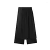 Men's Pants Men Jacquard Chinese Fashion Loose Casual Vintage Wide Leg Skirt Baggy Trousers Women Dark Black Gothic Shirt