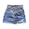 Skirts 2023 Irregular Denim Mini Skirt Women Cargo Jean Y2k High Waist Blue Skirt Woman Fashion Strtwear Harajuku Sexy Short Skirts Y240420