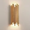 Wandlampe moderne Gold LED Wohnzimmer El dekorativer Industrie -Aluminiumrohr -Bett