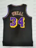 2024 Мужчина 34 Shaquille Oneal 32 Желтая баскетбольная майка Shaq Neal Purple Men Ed Jerseys