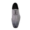 Chaussures habillées hommes creux respirant en cuir authentique gris massif en lacet up up oxford Business Casual Luxury