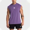 2024 Summer Gym Vest Men Men Men com fitness de fitness de fitness tanques de fitness tanques de fitness com mangas de mannagem