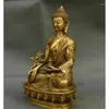 Dekorative Figuren Menla Buddha Statue Dragon Bhaisajya Kupfer