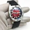Montre-bracelets Parsrpe -light Blue Men's Watch Mécanique horloge Lumineuse Japon NH35 Afficier en acier inoxydable imperméable Sapphire