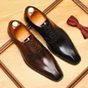 Dress Shoes Spring And Autumn Men's Business Genuine Leather Square Head Large