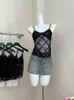 Женские танки Summer Women y2k Dark Academia Camisole Vintage Sepe See Top Top Coquette 2000 -х