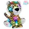 32cm LED Light Up Animals Doll Toys Musical Soft Tiger Plush Throw Pillow Peluches Decors Birthday Toys Gift for Kids Girls 240419