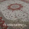 カーペットyilong 10'x14 'ペルシャ語の伝統的なオリエンタルウールラグベージュの絶妙なエリアカーペット（1491）