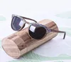 Lunettes de soleil Aground Sequare Walnut Wood Gris foncé Polarisé Brand Designer Mariage Soleil Germes d'anniversaire Gift4531980