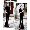 Vestidos casuais Springhigh End Golden Velvet Cheongsam Dress Stage Stage Show Fresshes Festumes Women Sexy Night Long Long