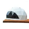 Tält och skyddsrum utomhus PVC Prefab Glamping Dome House Tält El Luxury Geodesic med badrumssolljus
