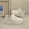 Casual Shoes Girl Student White Spring All-Match Ins College Style Sports Trend Sneakers Platform