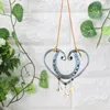 Dekorative Figuren Lucky Love Wind Chime Hufeisen Retro mit Stahlnägeln für Gartenterrasse