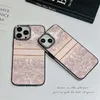 Luxury Leather Floral D Top silicone phone cases iPhone 15 14 plus 13 12 11 Pro max XR XS 7 8 Luxury Designer Classic Cover Shockproof case Flash drill camera side