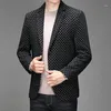 Herenpakken vier seizoenen boetiek mode trend high-end knappe vrijetijdsfeestje gemiddelde dikte chenille pak slanke Koreaanse versie jas