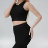 Ensembles actifs Bodygo Yoga Set Black Women's Slim Wear Workout Gym Vêtements