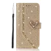 10pcs Bling Diamond Glitter Portfel Portfel dla Samsungs20 S21 Fe S21 S22 Plus S23 Ultra Note 8 9 10 Plus S7 S8 S1