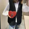 Bolsas de ombro Mulheres Moda Saco de Bolsa Afluente e Ajustável Zíper em forma de coração PU Satchel para compras de viagem Uso diário