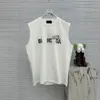 パリデザイナーサマーTシャツベストクラシック2Bレタープリント豪華なハイエンドストリートルーズ汎用カジュアル短袖ピュアコットン黒と白のノースリーブベスト