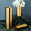 Vases Vases nordiques cylindriques Arrangement de fleurs sèches de haute qualité Ornements en métal de maison Couleur de laiton robuste stable