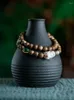 Strand Indonesia Kalimantan Agarwood Armband Old Materials Wood Antique Accessories Women's Mammoth Ivory Green Tara Halsband