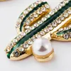 Серьги -серьги с модным кактом капля милый мультипликационный завод имитация жемчужного флэш -флэш -сплава сплав для женщин для женщин Jewelry PD1048