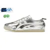 Tiger mexico 66 män kvinnor casual skor designer löpare sneaker livsstil duk svart vit blå gul ren silver man tränare loafer platt sport sneakers 36-44