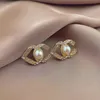 18K Moda de ouro Dangle Drop Pérol Earring Designer Brincos para Mulheres Party Wedding Looks Gifts Jóias com Flannel Bag 925 SIL245C