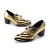 Chaussures habillées Luxury Golden Men Fashion Fashion Fashion Oxfords British Style British 6,5 cm Haut-talons Zapatos Hombre Mâle