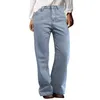 Женские джинсы Harajuku Streetwear Blue Passed Bants Весна лето для женщин мода мода с прямой высокой талией 2024