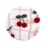 Decorative Figurines Cotton Strawberry Banner For Fruit Party Decor Themed Po Prop 2.3 Meter Garland Birthday Wedding