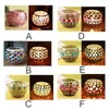 Titulares de vela Mosaico de vidro mesa de mesa de chá central de chá de chá de castelas decoração