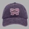 Ball Caps Spring Camping Baseball Hat Delicate Bowknot Patches voor tiener