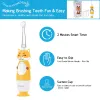 Heads Yunchi Kid Sonic Electric Tooth Brush Smart Timer LED Light Soft Dupont Brestle AA Batteridriven tandborste för 012 år gammal