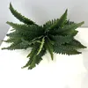 Fleurs décoratives simulation de plante verte pour maison de soie de soie feuille de jardin décoration de fougère artificielle feu feuille florale