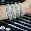 Pass Diamond Test VVS Moissanit 925 Sterling Silber Goldplatte Kubanische Verknüpfungskette für Mann feines Schmuck Kubaner Kettenarmband