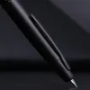 Pens Majohn A1プレスファウンテンペン格納式Ef nib 0.4mmマットブラックメタルクリップ/クリップインクペンオフィススクールライティングギフトボックス