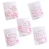 Haarzubehör Pink Clips Stern Herz ohne Slip Metal Barrettes Haarnadeln mit verschiedenen Formen für Babys