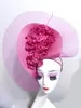 Bellissimo cappello da affascinante per donne Eleganti matrimoni PILBOX CAP CON FLOORE LUSSO DERBY HAT FEMME MARIAGE CAPEAU