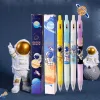 Pennen 36 pc's/lot kawaii astronaut gelpen schattig 0,5 mm zwarte inkt kenmerkende pennen promotie cadeau stationery school benodigdheden