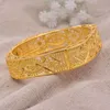 Bangle 24k Dubai 4Pcs lot Gold Color Bangles For Women Bride Wedding Ethiopian Bracelet Africa Arab Jewelry Charm Bresslate1330s