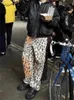 Damesjeans Houzhou y2k Vintage Leopard Baggy Woman's Harajuku denim broek Oversized Streetwear Gyaru broek Hippie Casual Spring