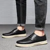 Casual Shoes Spring Summer Men's Loafers Comfortable Flat Men Breathable Lace Up Soft Leather Driving Moccasins Sneakers