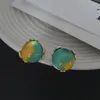 Boucles d'oreilles étalon 2024 Fashion Fashion Fashion Fabriqué à la main Collier de tour de cou en vert perlé pour femmes élégants bijoux de fête de mariage